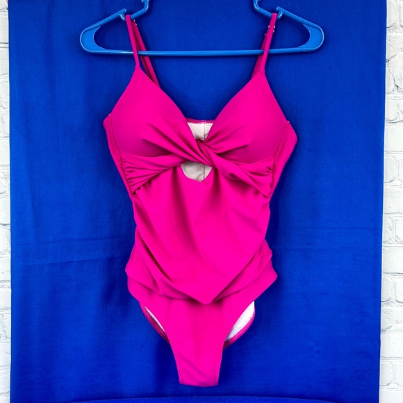 •DAVI & DANI•| Bright Pink One Piece Bathing Suit - Picture 1 of 13